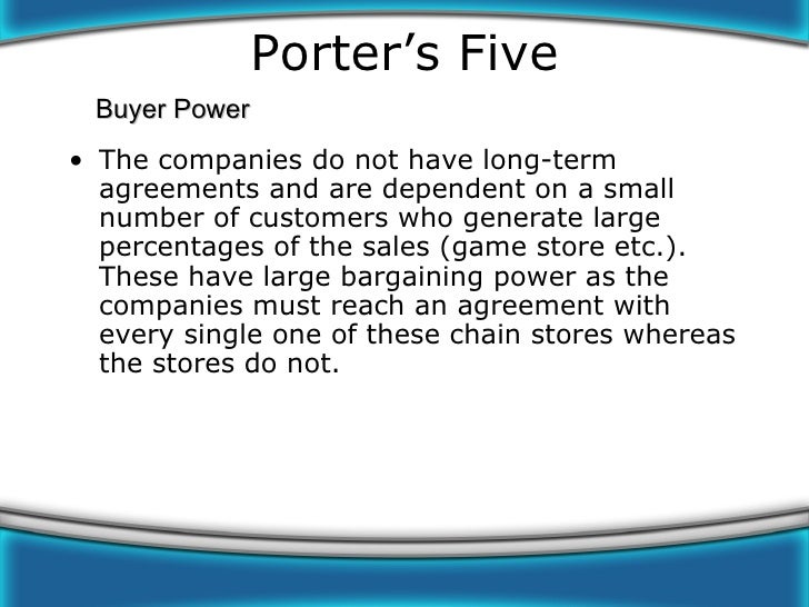 buyer bargaining power in video game industry buyer bargaining power in video game industry