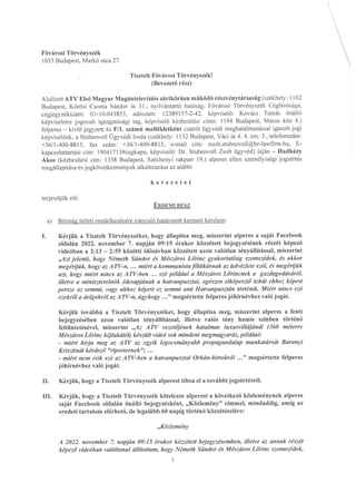 ATV vs Hadházy Ákos bírósági kereset