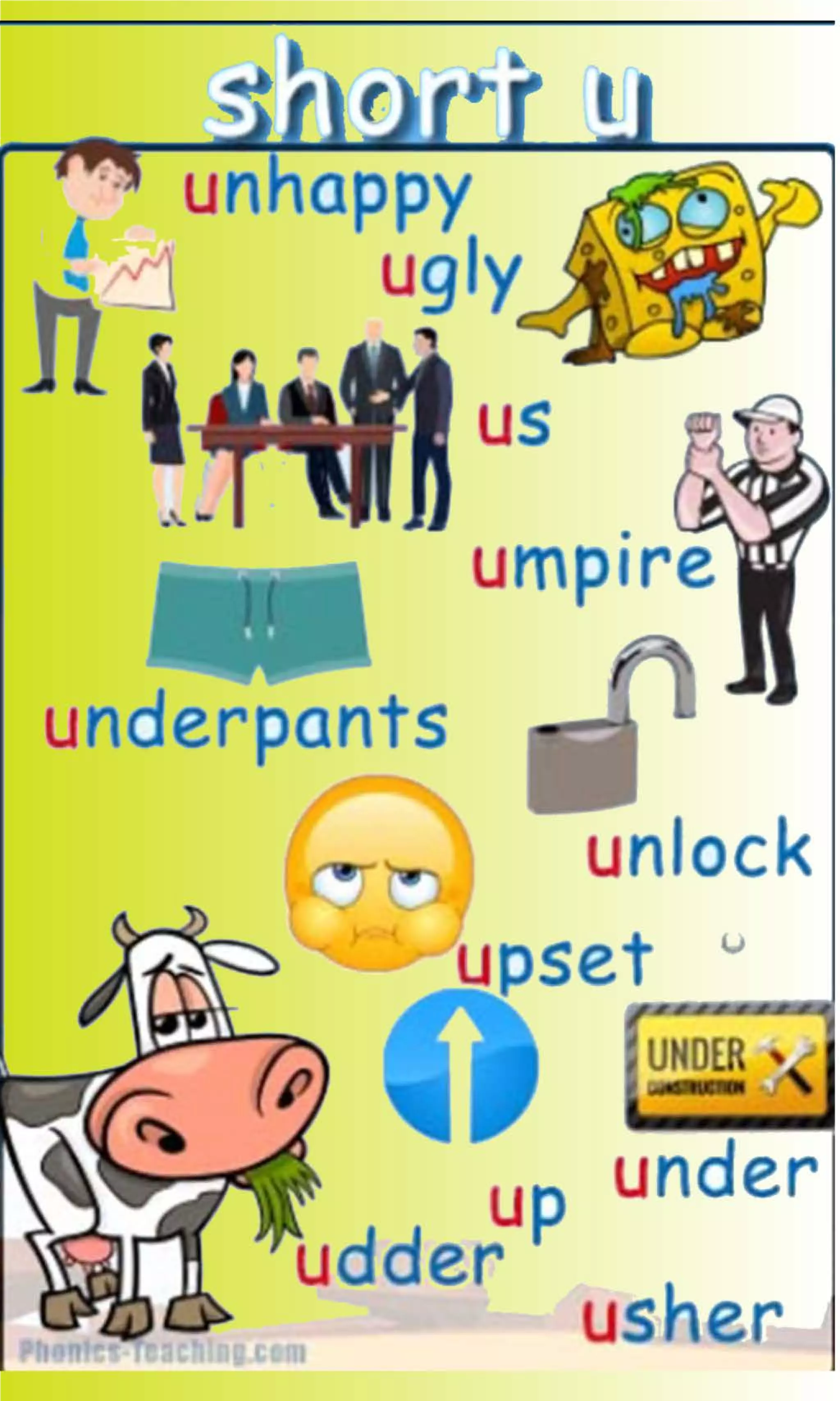 Flashcards and posters U u