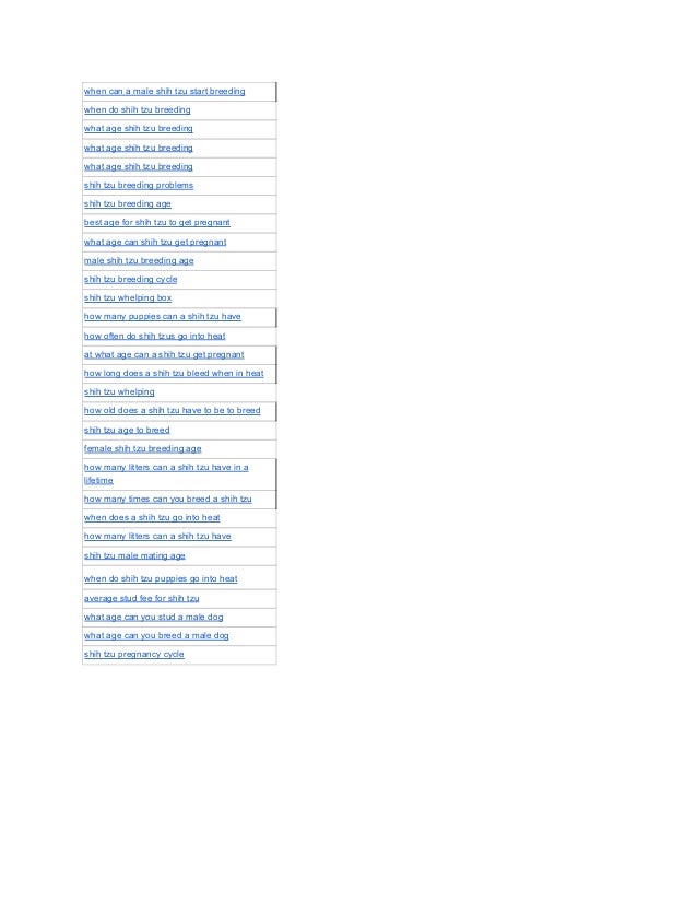 how old can a shih tzu get pregnant