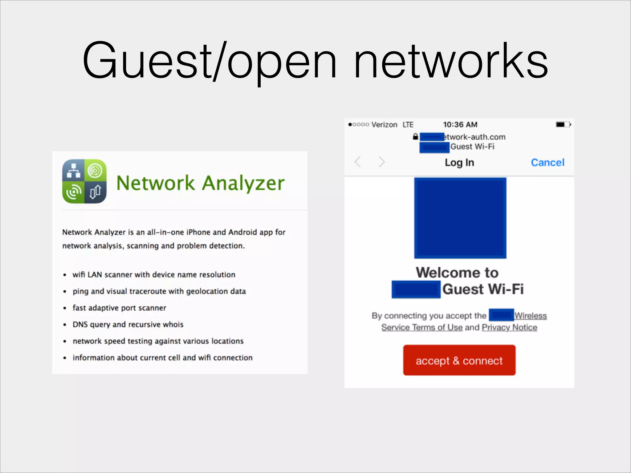 Guest/open networks
 