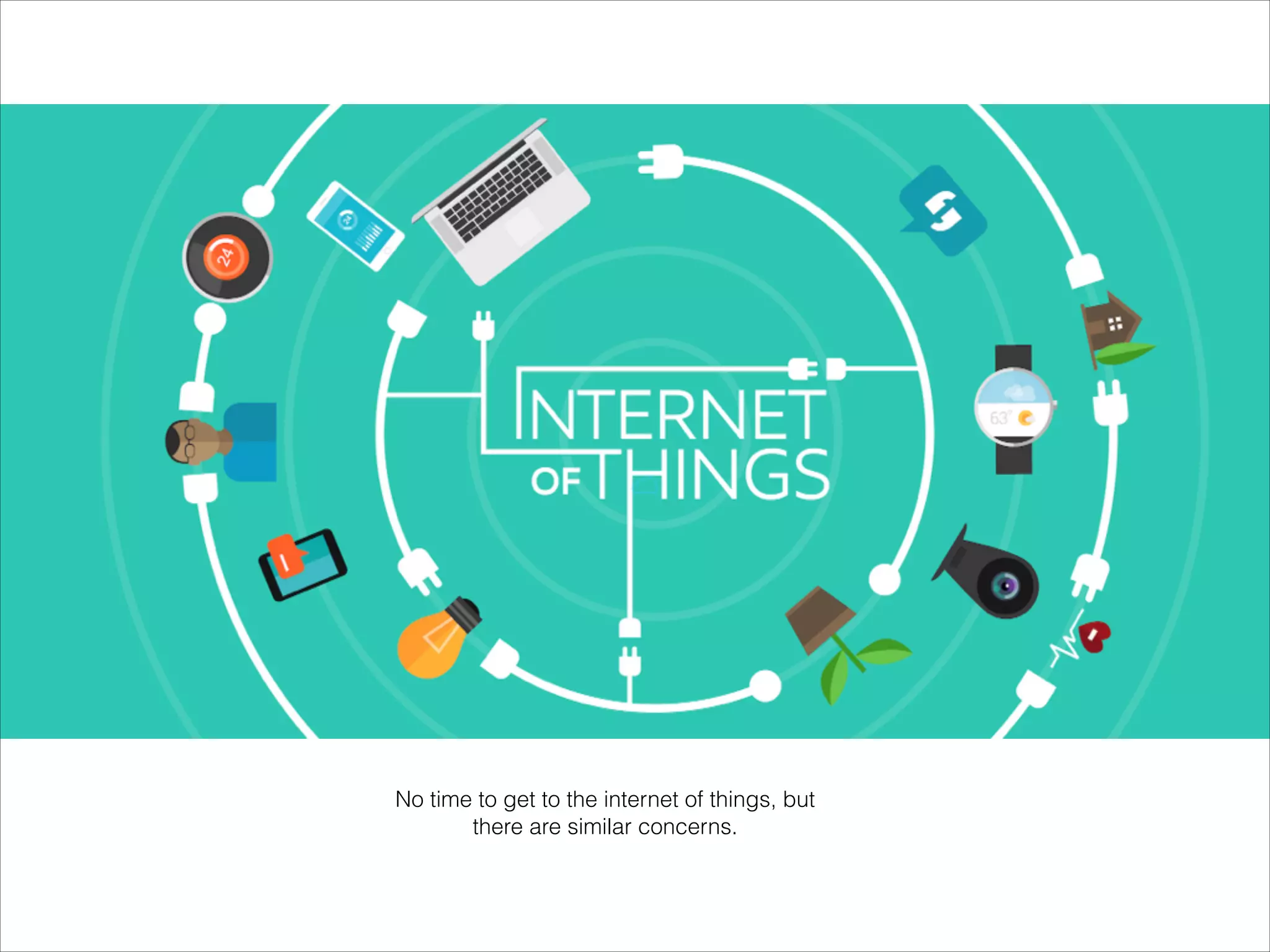 No time to get to the internet of things, but
there are similar concerns.
 