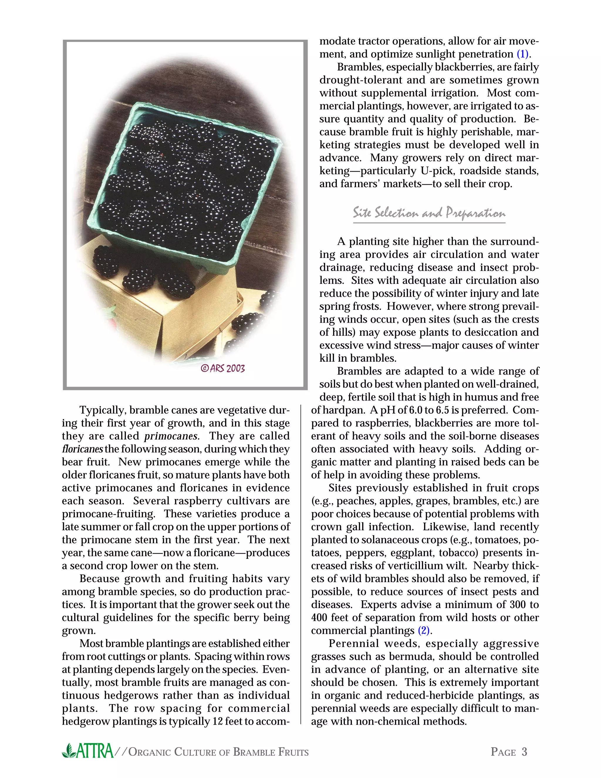 //ORGANIC FARM CERTIFICATION & THE NATIONAL ORGANIC PROGRAM PAGE 3
ment may be considered as in transition, though
this term does not have legal status at this time.
Organic livestock producers must make a fur-
ther commitment—to manage and raise their
livestock in ways that are not cruel and that take
account of the animals’ natural behavior. This
includes providing pasture for ruminants and
outdoor access for all livestock, and agreeing to
restrictions on physical alterations.
A listing of accredited certifying agents and
those making application for accreditation is cur-
rently featured on the NOP website.
Steps To Organic
Certification
The steps to becoming a certified organic pro-
ducer are very basic. The five that follow are typi-
cal, though variations might apply in different
circumstances.
1) Identify a suitable certifier Organic
certification agencies may be operated by a state
agriculture department, or they may be private
entities, but they must be accredited by the Na-
tional Organic Program. Certifiers work as an
extension of the federal government, licensing
producers to use the term “organic” in selling
their products. Criteria to use in evaluating a
certifier should include:
• Their willingness and ability to answer
questions about their certification program.
• Membership in prominent and valuable
organizations such as OTA (1) and OMRI (2).
• Their history in certifying your kind of
enterprise (Certifiers are in the position of mak-
ing judgment calls regarding compliance and it
helps immensely if they understand the con-
straints of your enterprise).
• The certifier’s stability as a business (will
they be operating again next year?).
• Additional certification services they of-
fer (e.g., Kosher, Free Farmed (3), etc.).
• Market recognition of the certifier logo.
• The needs of buyers (the buyer of an or-
ganic commodity may request that a specific cer-
tifier be used).
• Additional accreditation beyond the NOP
by international certification bodies such as
IFOAM (4).
• Costs of certification.
Information vs.
Consultation
2) Submit an application After identi-
fying a certifier, the producer should request a
copy of the certifier’s organic standards and an
application packet, which typically includes an
organic farm plan questionnaire (5). An appli-
cation fee is commonly requested at this stage.
The producer should read the standards and ma-
Prior to the implementation of national or-
ganic standards, producers commonly sought
the advice of certifying agents and organic
inspectors on matters ranging from pest con-
trol strategies and livestock treatments, to
crop rotation schemes and the best sources
of purchased inputs. Such advice is now
considered a conflict of interest and is not
allowed. This new prohibition has created
considerable confusion in the organic com-
munity.
The key to sorting out this problem is rec-
ognizing the basic difference between infor-
mation and consultation. Certifiers MUST
make essential information about their certi-
fication process, their fees, and similar mat-
ters available to the public. The certifier must
tell an applicant how and why he or she is out
of compliance. However, the certifier CAN-
NOT advise the applicant on how to rectify
the problem; that would be giving advice or
consultation. Similarly, the certifier can tell a
producer whether or not a particular pest con-
trol product is permitted for use. However,
the certifier may NOT advise about how to
use the product or where to buy it.
Certifiers may distribute publicly available
information that provides advice and recom-
mendations, such as Extension bulletins or
ATTRA publications, or suggest that clients
consult these sources; they may also provide
producers with lists of private consultants, but
may NOT recommend a specific one.
 