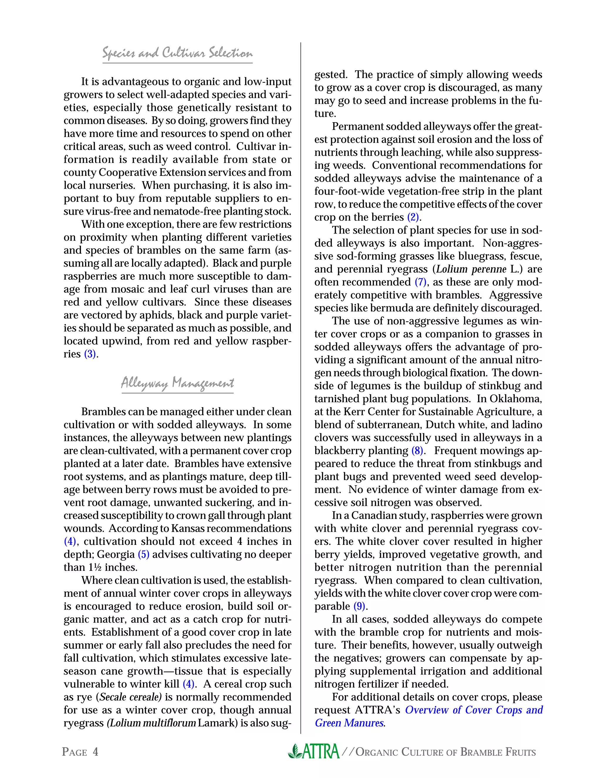 //ORGANIC FARM CERTIFICATION & THE NATIONAL ORGANIC PROGRAMPAGE 4
terials lists carefully; the certification agent can
answer any questions. The producer must com-
plete the questionnaire, which elicits information
about the farm or ranch, including details about
soil fertility planning, seeds and seedlings, weed
and pest management practices (including the
materials one plans to use), and storage and han-
dling routines. Farm maps will be required along
with crop and input histories for all fields. Strat-
egies to prevent contamination with prohibited
substances and commingling with non-organic
products must be outlined. The farm plan ques-
tionnaire will also elicit information on the
producer’s plans to monitor the farm operation
to insure compliance. The producer may sign a
licensing agreement with the certifier at this time.
3) Completeness review The certifier
reviews the organic farm plan application to be
certain that it is complete and that the operation
appears able to comply with NOP organic stan-
dards. If additional information is required, the
producer will be asked to submit it. (6)
4) On-farm inspection If the organic
farm plan application is judged to be complete,
the certifier assigns an organic inspector (7) to
inspect all relevant areas of the farm. The in-
spector looks for all indications that the producer
is operating according to their organic plan and
is in compliance with organic standards. He or
she inspects the fields, farm implements, and
buildings; reviews borders and adjoining land
use; and assesses contamination and commin-
gling risks. The inspector reviews all written
records documenting management practices,
seed sources, inputs used, compost production,
conventional production done on the farm, and
records of harvest, storage, transportation, and
sales. An inspection affidavit is completed dur-
ing the inspection and signed by the producer
and the inspector. The inspector reviews with
the producer all identified non-compliance issues
at the end of the inspection. Finally, the inspec-
tor submits a detailed report to the certifier on
all findings. (Note that inspectors only record
observations; they do not make decisions about
certification.)
5) Final review The organic farm plan
application and inspection report is reviewed by
an individual or certification committee with ex-
pertise in organic farming and certification stan-
dards. There can be several outcomes of the re-
view:
• Approval for organic certification
• Request for additional information (6)
• Notification of noncompliance (8)
• Denial of certification
If certification is granted, the producer can
begin marketing his or her products as organic.
The producer is free to use the seal of the certi-
fier and also the USDA’s organic seal (after Oc-
tober 21, 2002).
Notification of noncompliance implies that
the applicant will be granted certification if cer-
tain things are changed. A producer does have
the option of rebutting a charge of noncompli-
ance. He or she also has the option of making
application through another certification agent.
However, since all certifiers must recognize the
same federal standards, any clear violation of
standards will need to be rectified. Noncompli-
ance issues often involve inadequate records of
such things as manure applications, equipment
cleaning on farms where conventional produc-
tion is also done, and compost preparation.
A denial of certification is typically given
when the certifier judges that the producer is
clearly unable to comply with federal organic
regulations. For example, a farm that has had
chemicals used on it and is in its first or second
year of transition to organic production cannot
be granted certification because the land must
be free from prohibited pesticides and fertilizers
for a minimum of three years.
At this time, producers may not use “or-
ganic,” “transitional,” “transition to organic,” or
any similar terminology to describe and market
production from fields or farms in transition. This
issue is under consideration by the National Or-
ganic Program and some legal form of transi-
tional status may be recognized in the future.
Producers who market less than $5,000 worth
of organic products annually are not required to
become certified, though they have the option of
doing so. These operations must still adhere to
the federal standards for organic production,
product labeling, and handling. Exempted op-
erations face two other constraints. While they
T he $5,000 Exemption
 