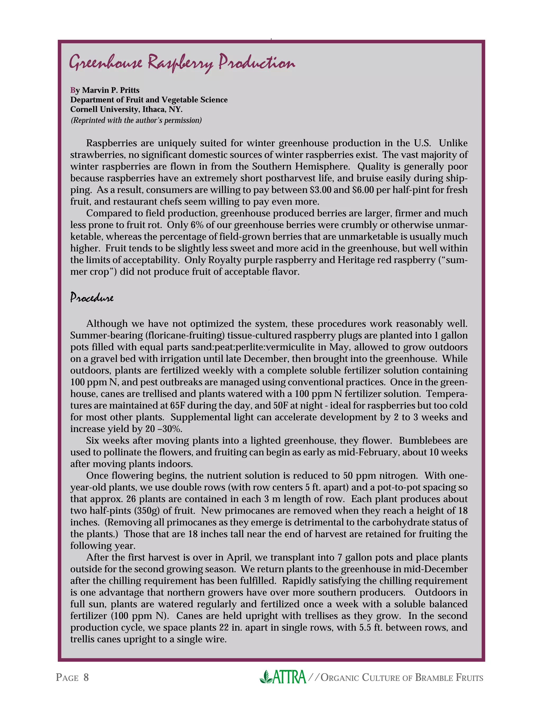 //ORGANIC FARM CERTIFICATION & THE NATIONAL ORGANIC PROGRAMPAGE 8
The National Campaign for Sustainable Agricul-
ture closely monitors federal legislation regard-
ing organic farming. Visit their website at
<http://www.sustainableagriculture.net/
index.htm>.
Acknowledgements:
Special thanks to Diane Bowen (IFOAM),
John Foster (QAI), Harriet Behar (IOIA), and
Joyce Ford (Organic Independents) for re-
viewing and providing comments on this pub-
lication.
The electronic version of Organic Farm Certification &
the National Organic Program is located at:
HTML
http://www.attra.ncat.org/attra-pub/organcert.html
PDF
http://www.attra.ncat.org/attra-pub/PDF/organcert.pdf
By George Kuepper
NCAT Agriculture Specialist
Edited by Richard Earles
Formatted by Gail Hardy
October 2002
IP222
 