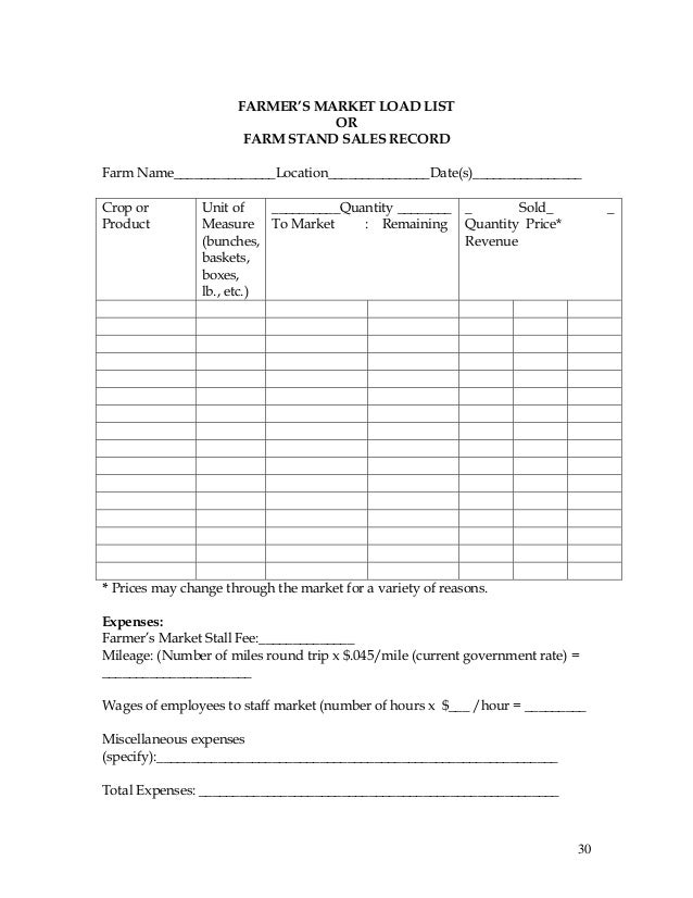 Record-Keeping and Budgeting Workbook for Organic Crop Producers