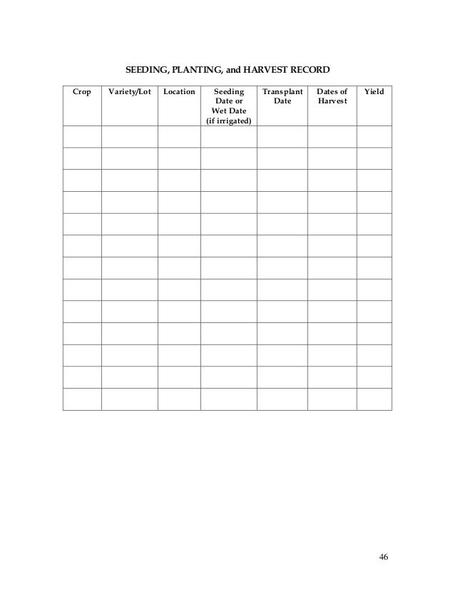 Record-Keeping and Budgeting Workbook for Organic Crop Producers