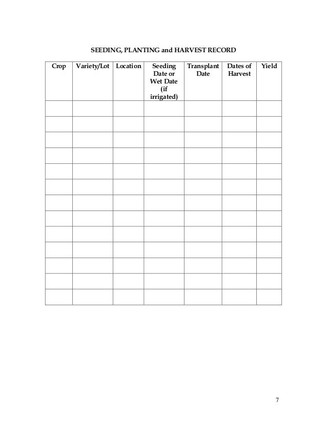 Record-Keeping and Budgeting Workbook for Organic Crop Producers