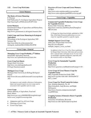 Resource Guide to Organic and Sustainable Vegetable Production | PDF