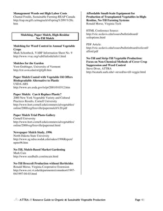 Resource Guide to Organic and Sustainable Vegetable Production | PDF