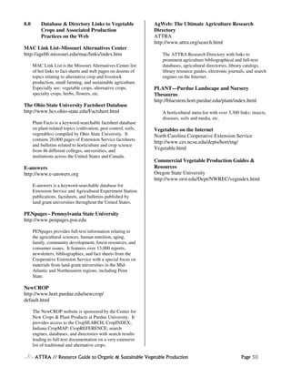 Resource Guide to Organic and Sustainable Vegetable Production | PDF
