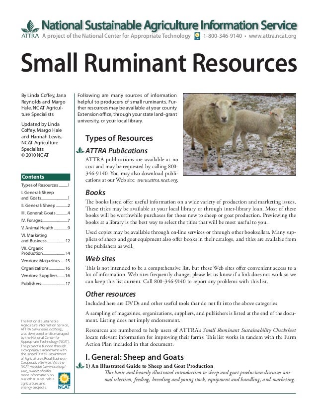 Small Ruminant Resources