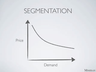 SEGMENTATION



Price




            Demand
 