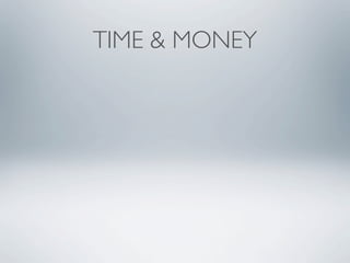 TIME & MONEY
 