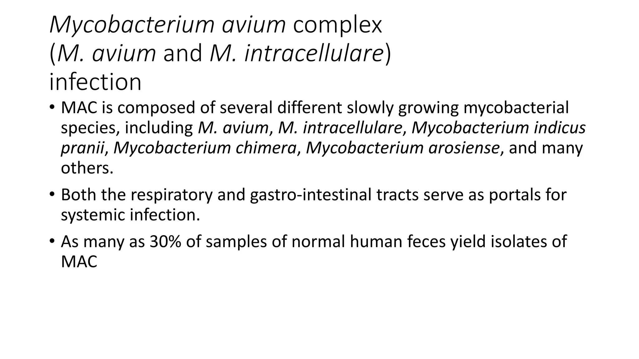 ATYPICAL MYCOBACTERIAL INFECTIONS AND THEIR MANIFESTATIONS | PPTX