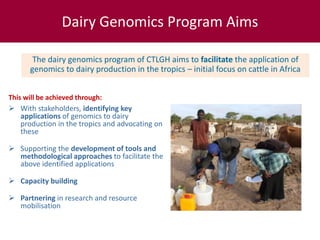 Developing a genomics reference resource on African cattle