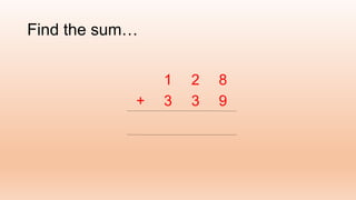 Column Addition Year 4 Key Stage 2 | PPTX