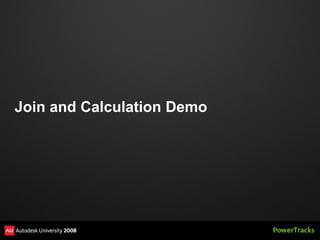 Join and Calculation Demo
 