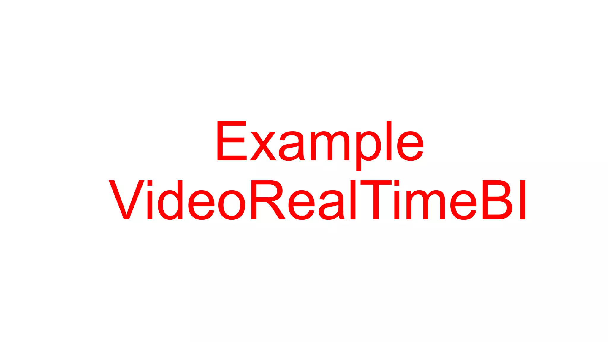 Example
VideoRealTimeBI
 