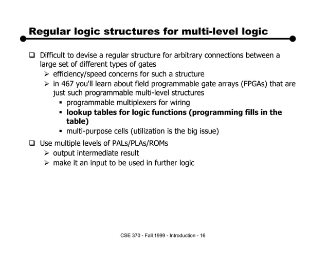 Programmable Logic Array ( PLA ) | PPT
