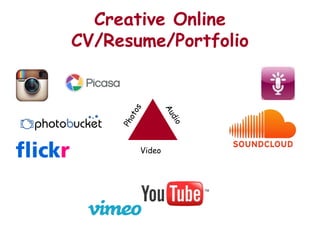 Creative Online
CV/Resume/Portfolio




       Video
 