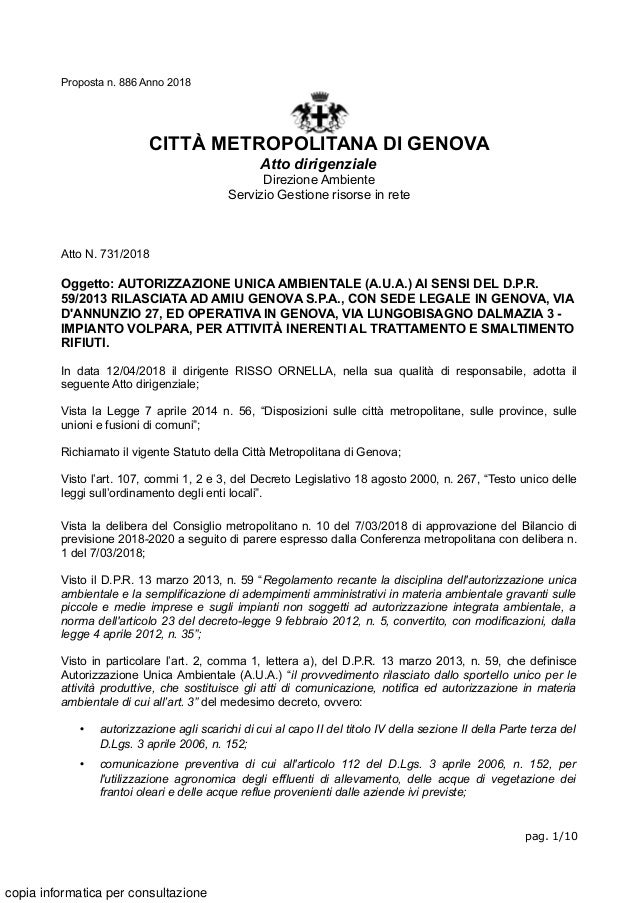 autorizzazione scarico acque di prima pioggia