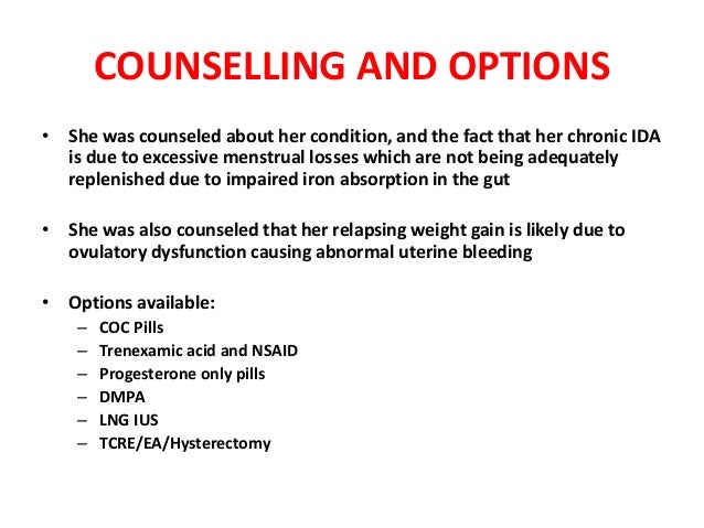 Case study abnormal uterine bleeding picture