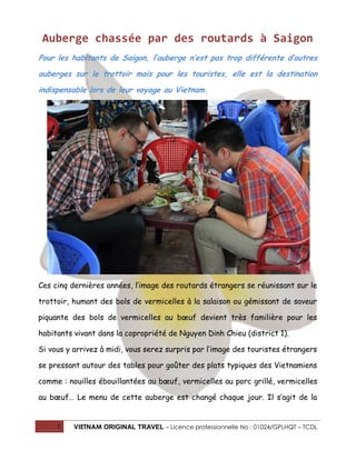 Auberge chassée par des routards à saigon | PDF