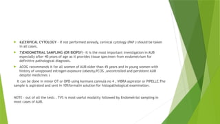 AUB menstrual cycle ppt fir diwgidvysrsvbj | PPTX