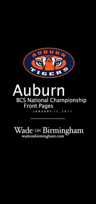 Auburn 2010 BCS National Championship front pages