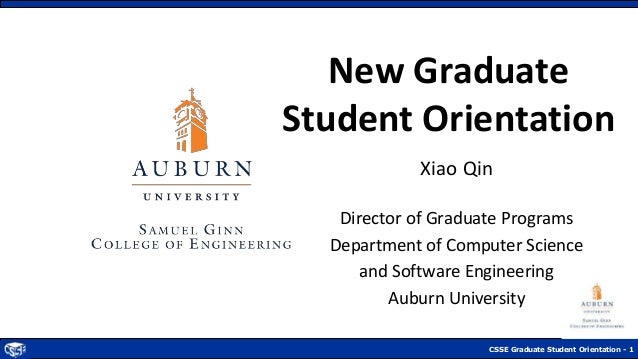 Auburn Csse Graduate Student Orientation