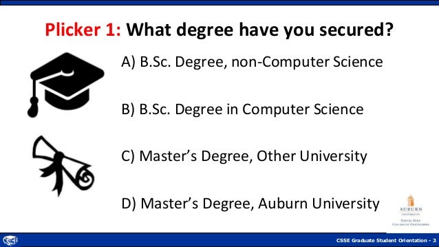 Auburn Csse Graduate Student Orientation