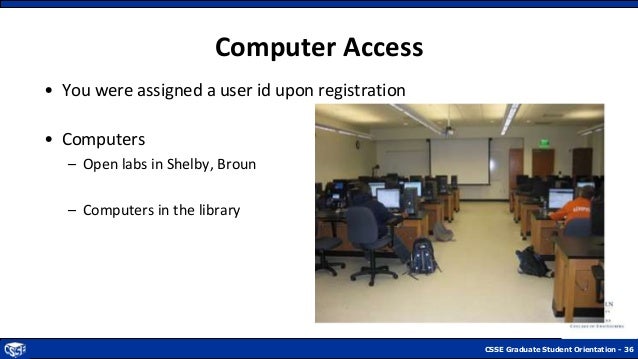 Auburn Csse Graduate Student Orientation