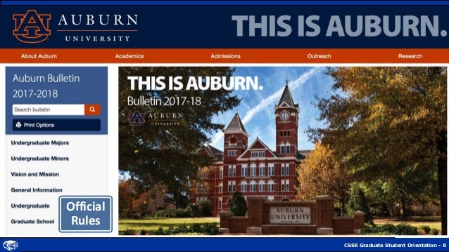 Auburn Csse Graduate Student Orientation