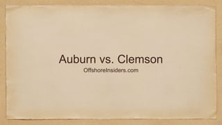 Auburn vs. Clemson
OffshoreInsiders.com
 