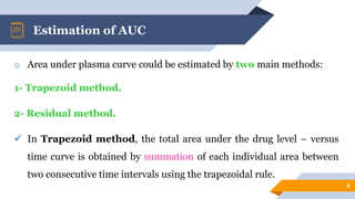 Area under the curve AUC Biopharmaceutics | PDF