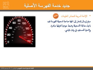 •‫إملعلومات‬ ‫للمصادر‬ ‫يعة‬‫رس‬‫إل‬ ‫اتحة‬‫إل‬
‫إلف‬ ‫سجيةل‬‫ت‬ ‫صاحبة‬ ‫إجلهة‬ ‫ىل‬‫إ‬ ‫شعار‬‫إ‬ ‫رسال‬‫إ‬ ‫سيمت‬‫تفيد‬ ‫هرسة‬
‫ي‬‫زن‬‫لت‬ ‫جودهتا‬ ‫وضب‬ ‫سجيةل‬‫لت‬‫إ‬ ‫معاجلة‬ ‫ابنهتاء‬‫مبارشة‬ ‫لها‬.
‫قيايس‬ ‫وقت‬ ‫يف‬ ‫تفيد‬‫للمس‬ ‫اتحهتا‬‫إ‬‫و‬.
 