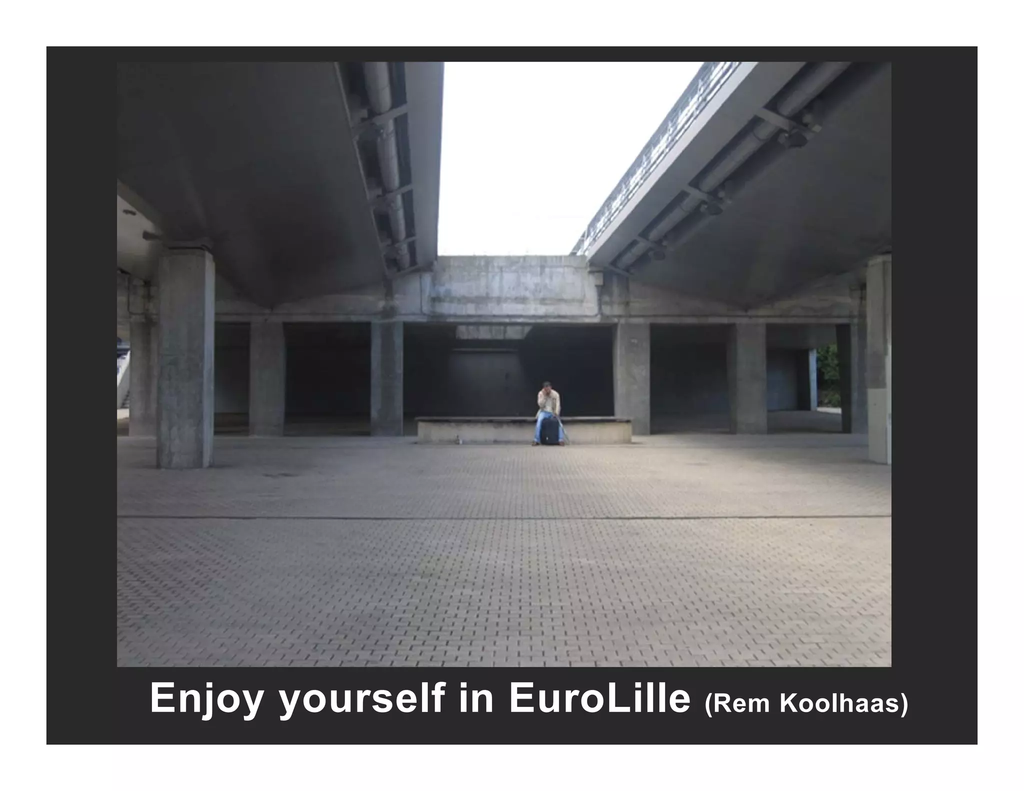 Enjoy yourself in EuroLille (Rem Koolhaas)
 