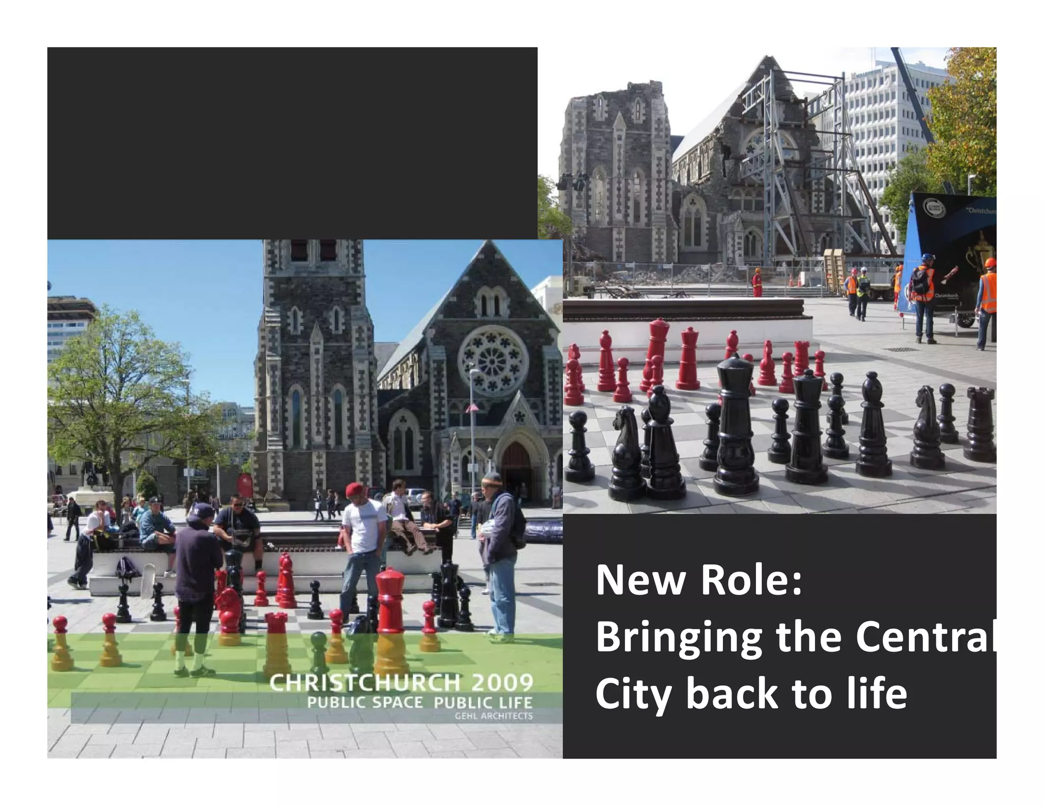 New Role:
Bringing the Centralg g
City back to life
 
