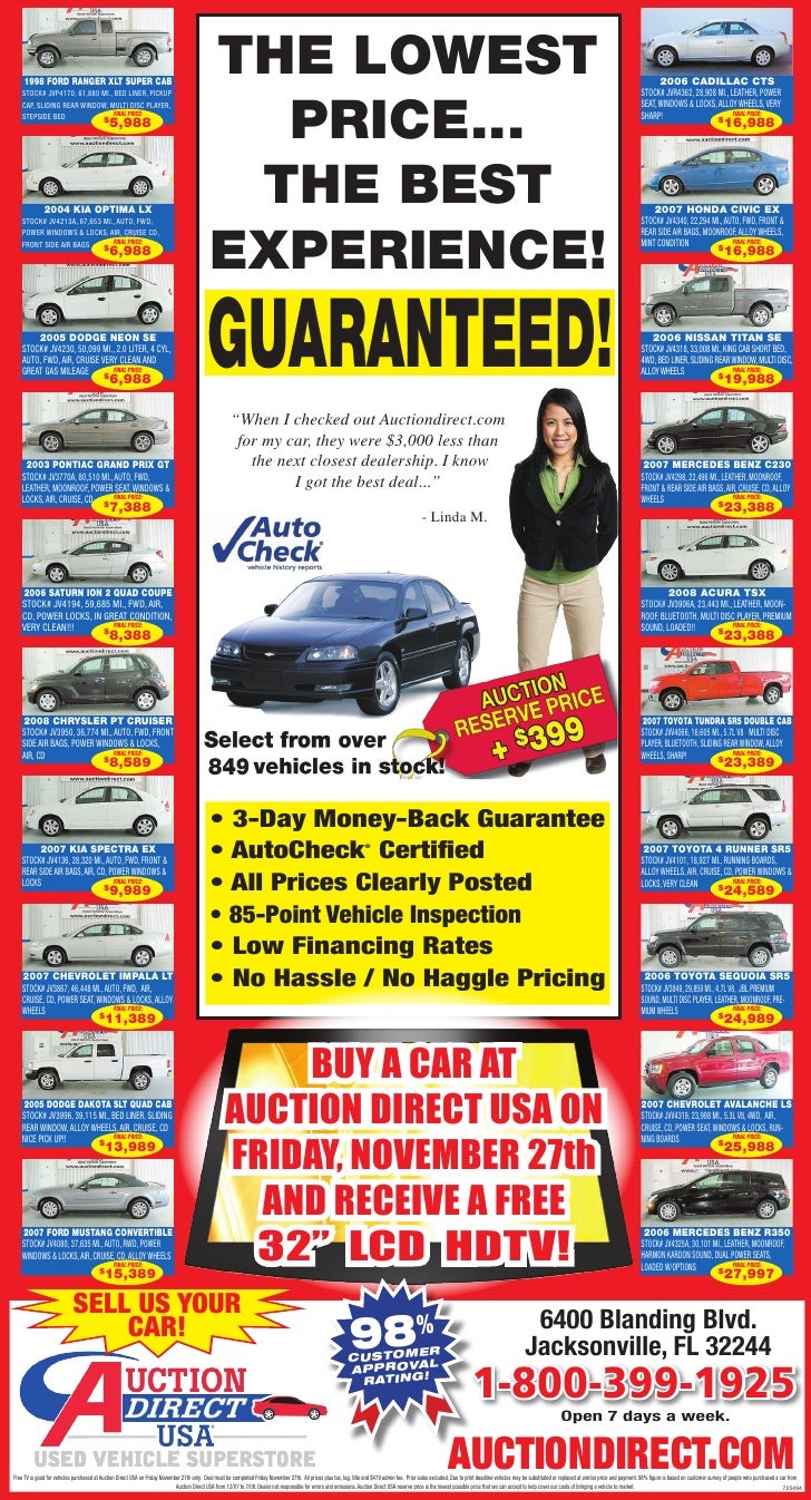 Jacksonville Used Cars Auction Direct USA Black Friday