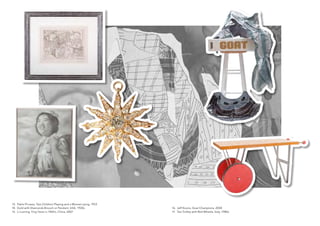 16. Jeff Koons, Goat champions, 2004
17. Tea Trolley with Red Wheels, Italy, 1980s
13. Pablo Picasso, Two children Playing and a Woman Lying, 1953
14. Gold with Diamonds brooch or Pendant, USA, 1920s
15. Li Luming, Ying Yanzi in 1960’s, china, 2007
 