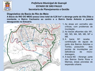 Prefeitura Municipal de Guarujá
ESTADO DE SÃO PAULO
Secretaria de Planejamento e Gestão
Diagnóstico da Bacia do Rio do Mei...