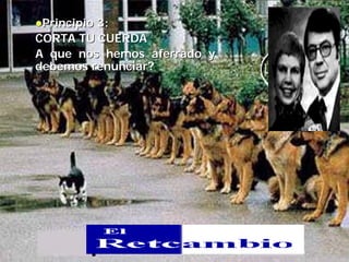 Principio 3:
CORTA TU CUERDA
A que nos hemos aferrado y
debemos renunciar?
 