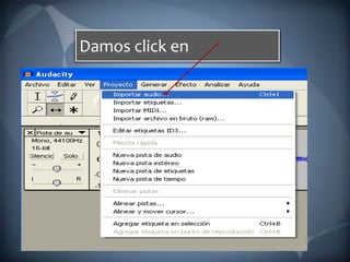 Damos click en 