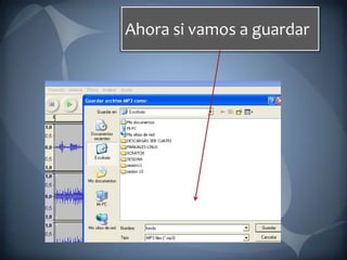Ahora si vamos a guardar