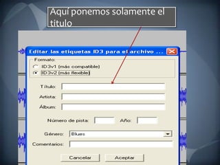 Aquí ponemos solamente el titulo