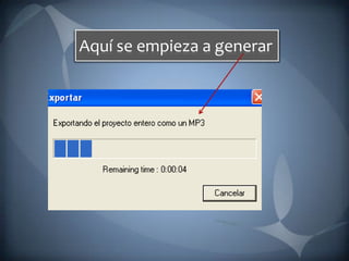 Aquí se empieza a generar 