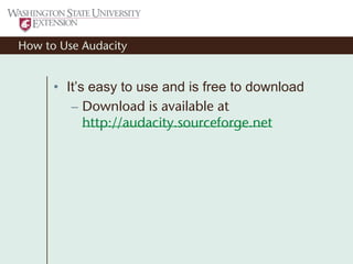Audacity | PDF