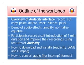 Audacity for Listening and Speaking Material Development