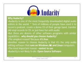 Audacity for Listening and Speaking Material Development
